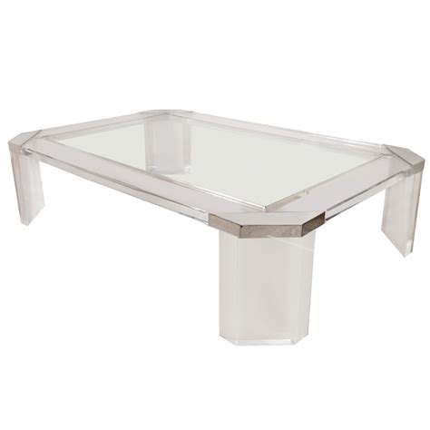 50 long, x 20 wide, x 17 high x 3/4 clear acrylic cocktail or coffee table. Furniture: Charming Lucite Coffee Table For Luxury Living Room Furniture Idea — Rackscottsdale.com