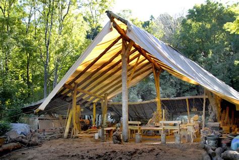 outside workshop for green woodworking Woodworking Courses, Green