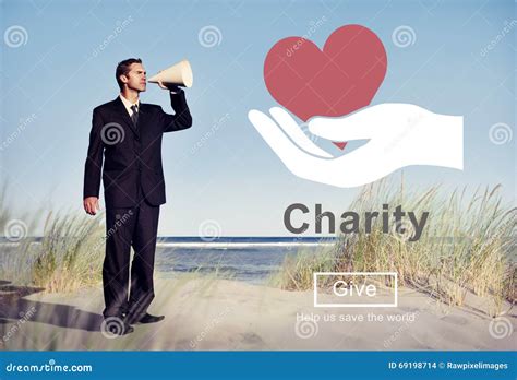 Charity Relief Support Donation Charitable Aid Concept Stock Photo
