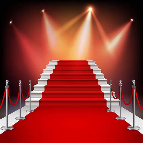 Red Carpet Photo Booth Props Hollywood Star Backdrop For Picture 8ft