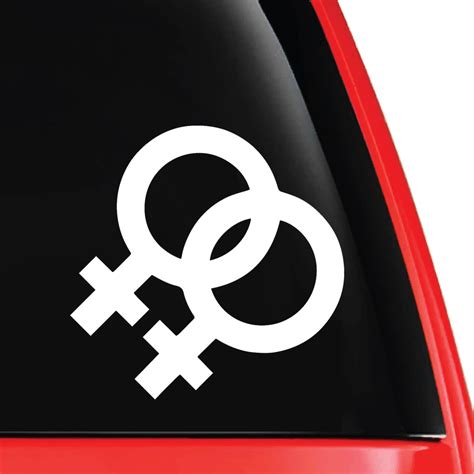 lesbian couple symbol weatherproof vinyl decal