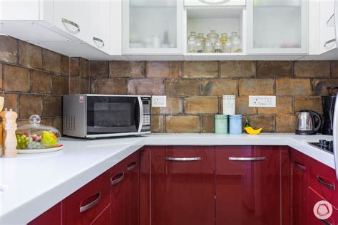 Compact Budgeted And Stylish 2bhk Brick Accent Walls Red Brick Walls