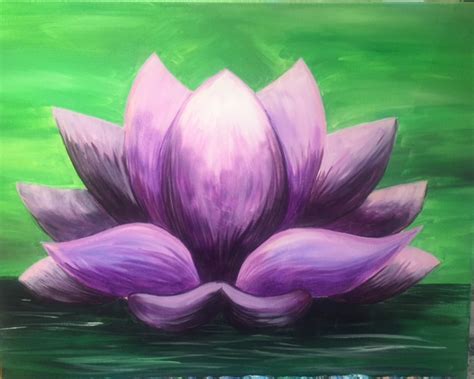 Lotus Flower Acrylic Painting At Explore
