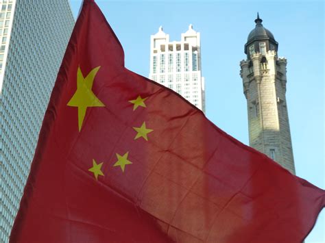 Chinese Flag And Chicago Water Tower Fuzzy Gerdes Flickr