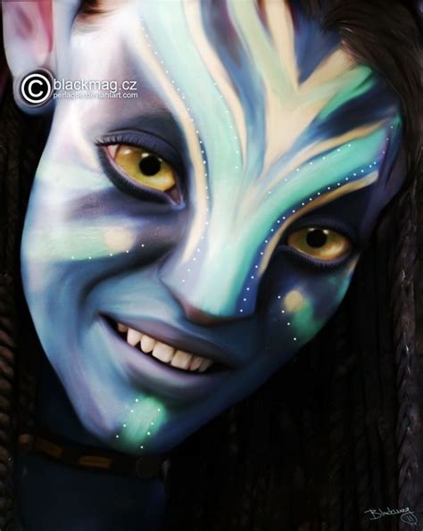 Avatar Neytiri Edit By Prowlerfromaf On Deviantart Face Art Painting