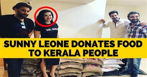 Porn Star Sunny Leone Donates 1200 Kg Of Food To Kerala Flood Affected