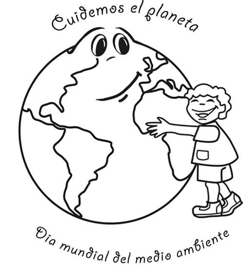 Dibujo del día Mundial del Medio Ambiente para colorear Dibujos para