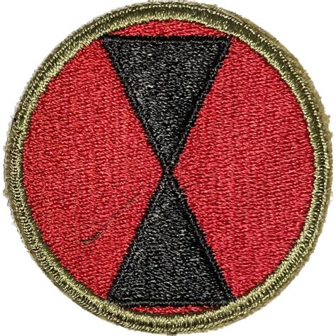Patch 7th Infantry Division Green Back 1943
