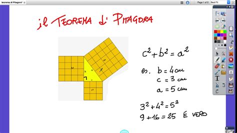 Le Formule Del Teorema Di Pitagora Youtube