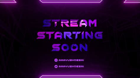 Animated Live Twitch Stream Design Package Stream Starting Soon