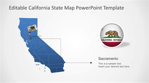 California State Powerpoint Map Slidemodel