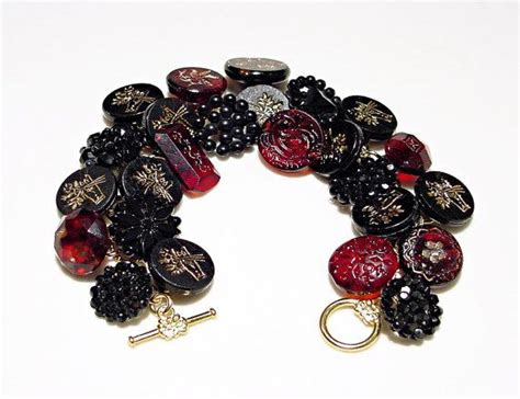 Handmade Button Bracelet With 25 Victorian Buttons In Etsy Button
