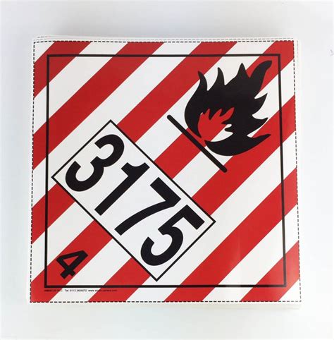 Class Flammable Solid Placard Un Mm X Mm Stock Xpress Com