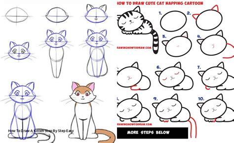 10 Cara Menggambar Anak Kucing Posenya Lucu Lucu