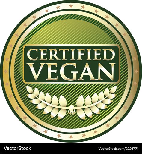 Certified Vegan Label Royalty Free Vector Image