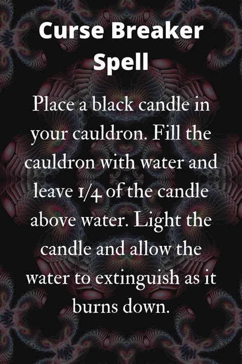 Curse Breaking Spell Witchcraft Spell Books Wiccan Spell Book