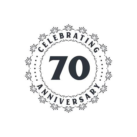 Premium Vector 70 Anniversary Celebration Greetings Card For 70 Years