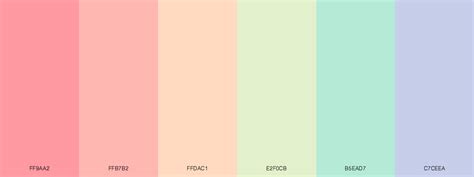 Rainbow Pastels Color Palette Pastel Color Schemes Color Schemes