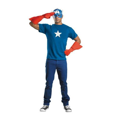 Captain America Adult Halloween Costume One Size