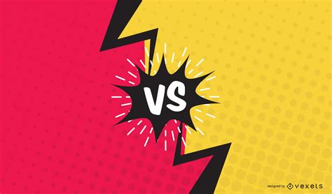 Versus Pop Fight Banner Template Art Logo Vector Design Creative