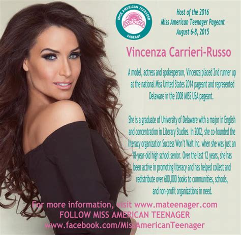 Miss American Teenager Pagaeant Hosted By Vincenza Vincenza Carrieri