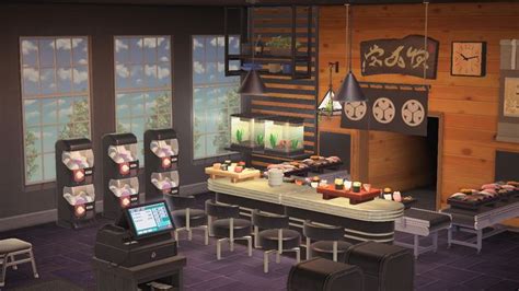 Animal Crossing New Horizons Acnh Sushi Belt Restaurant