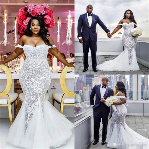 11.this pretty preppy wrap dress for a backyard wedding. Plus Size Wedding Dresses 2019 Modest Mermaid Off Shoulder ...