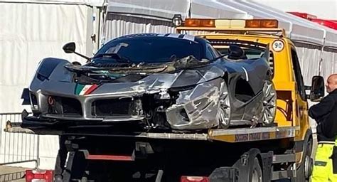 Ferrari Fxx K Evo Crashed During A Track Day Event At Mugello Carscoops