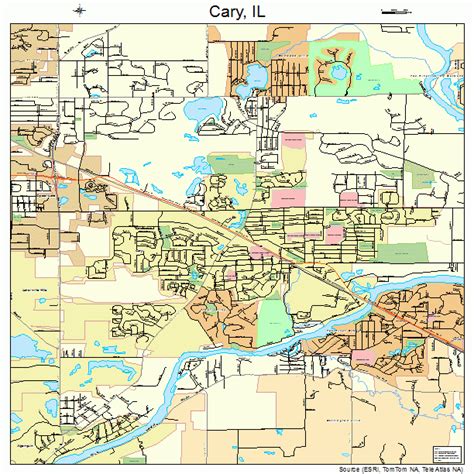 Cary Illinois Street Map 1711592