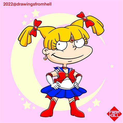 Fanart Transforma A Angelica Pickles De Rugrats En Sailor Moon Código Espagueti