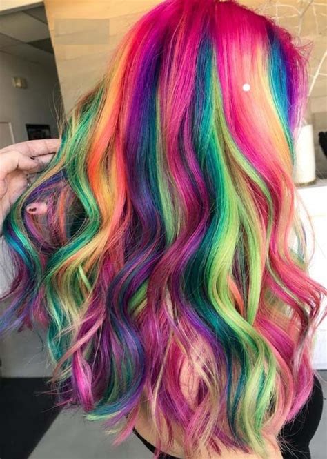 Amazing Shades Of Rainbow Hair Colors For 2018 Hidden