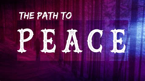The Path To Peace Cobblestone Community Church