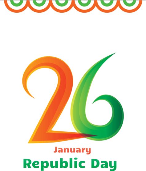 26 January India Republic Day And Text Calligraphy Download Png Image