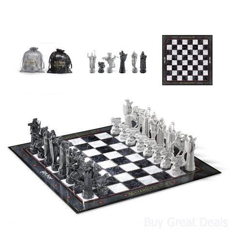 Harry Potter Wizard Chess Set 185x185 Inch Chess Board Up To 4 Inch
