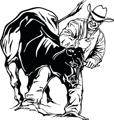 Search through 623,989 free printable colorings at. Bull Riding Drawing at GetDrawings | Free download