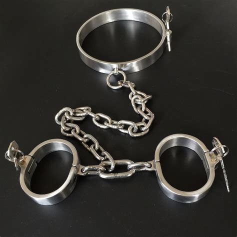 Buy 2pcsset Bondage Collarhandcuffs For Sex Steel