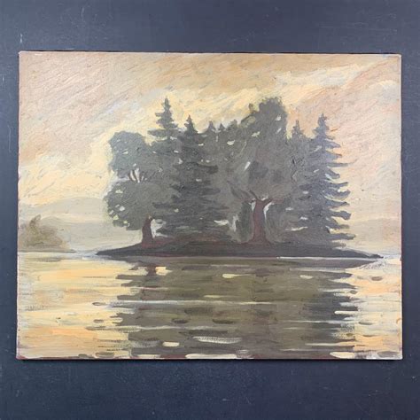 Lot Richard Stipls North Swan Lake Original Landscape On Canvas