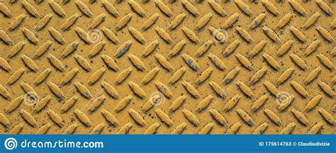 Wide Yellow Steel Texture Background Stock Image Image Of Sample
