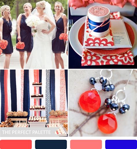 Party Palette Coral Navy Blue The Perfect Palette