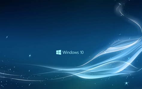 Free Download Windows 10 Wallpaper In Blue Abstract Stars And Waves Hd