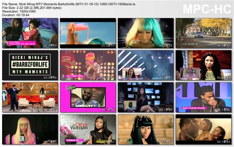 Nicki Minaj MTV Moments Barbzforlife MTV 01 18 15 1080i HDTV HDMania