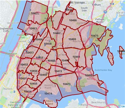 Bronx Zip Codes Bronx New York Ny Zip Code Map Bss News