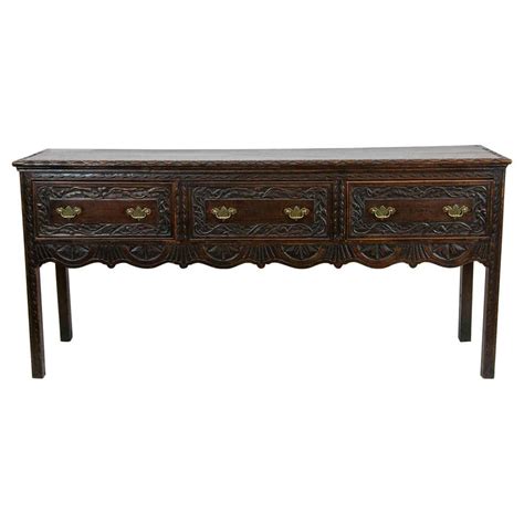 Antique English Oak Sideboard With Shelved Hutch At 1stdibs