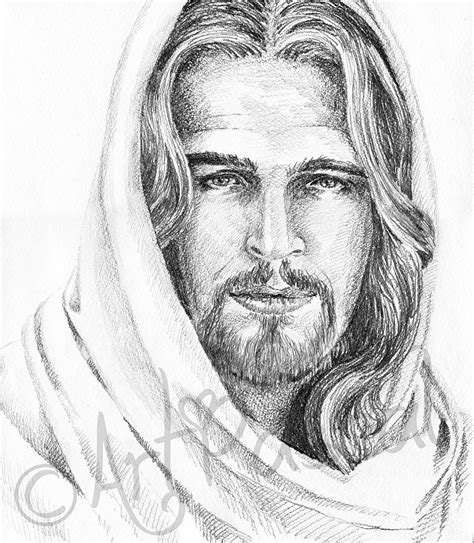 Рисунки Иисуса Христа поэтапно ФОТО