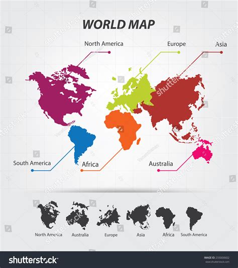 World Map Vector Illustration 233000602 Shutterstock