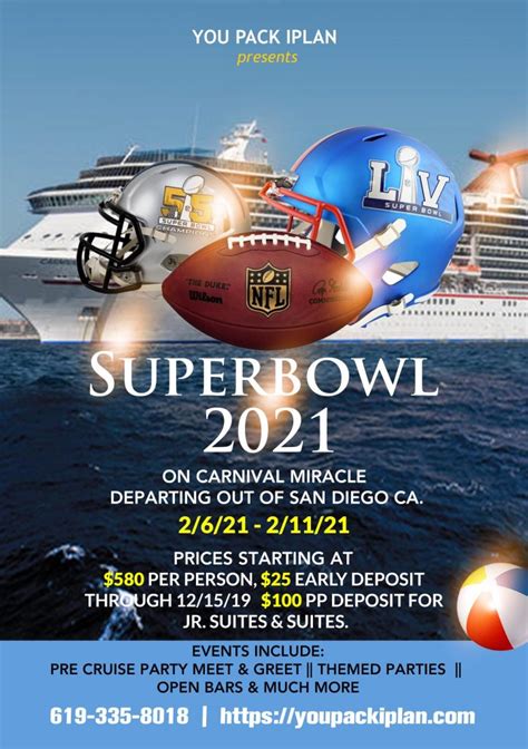 There's no argument about who the headliners to super bowl 2021 will be a week from sunday in tampa. 2021 Superbowl Cruise | You Pack I Plan