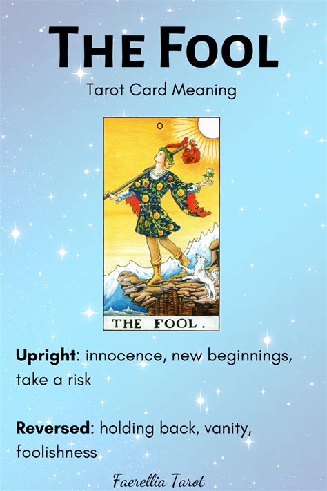 The Fool Tarot Card Meaning Love Future Tarot Meanings The Fool