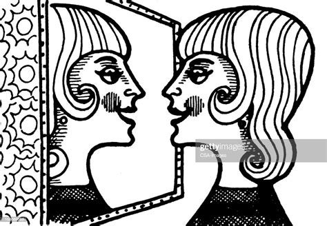 Woman Looking In Mirror High Res Vector Graphic Getty Images