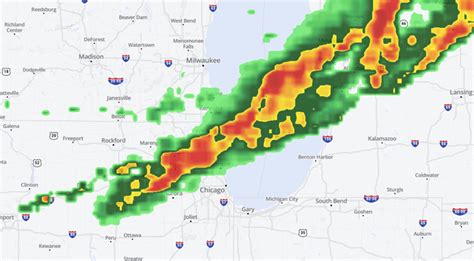 Weather Radar Track Storms Across The Chicago Area With Live Doppler 5
