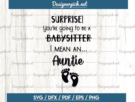 Babysitter Aunt Svg Designerpick